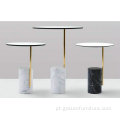 Design de mesa de café de mármore moderno